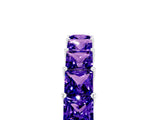 White gold Princess Cut Tanzanite Channel-Set Eternity Band with Prong Setting_11