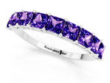 White gold Princess Cut Tanzanite Channel-Set Eternity Band with Prong Setting_7
