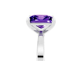 White gold Princess Cut Tanzanite Solitaire Engagement Ring with Classic Band and Four-Prong Setting_29