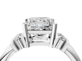 White gold Princess Cut Three-Stone Channel Set Ring with Bar Prongs_58