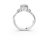 White gold Princess Cut Three-Stone Channel Set Ring with Bar Prongs_73