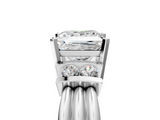 White gold Princess Cut Three-Stone Channel Set Ring with Bar Prongs_75