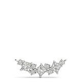 White gold Princess Cut V-Shape Diamond Pendant with Four-Prong Setting 1