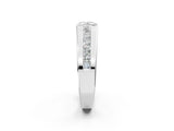 White gold Princess Diamond Channel Set Mens Ring_2