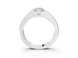 White gold Princess Diamond Channel Set Mens Ring_3