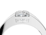 White gold Princess Diamond Channel Set Mens Ring_4