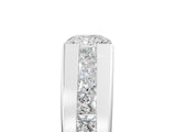 White gold Princess Diamond Channel Set Mens Ring_5
