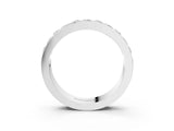 White gold Princess Diamond Channel Set Promise Ring with Round Diamond Accents_3