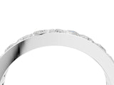 White gold Princess Diamond Channel Set Promise Ring with Round Diamond Accents_4