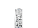 White gold Princess Diamond Channel Set Promise Ring with Round Diamond Accents_5