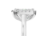 White gold Princess Diamond Cluster Halo Solitaire with Four-Prong Setting_82