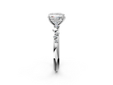 White gold Princess Diamond Cluster Prong-Set Solitaire Ring_64