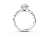 White gold Princess Diamond Cluster Prong-Set Solitaire Ring_65