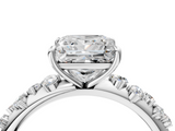 White gold Princess Diamond Cluster Prong-Set Solitaire Ring_66
