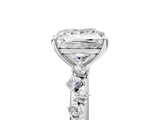 White gold Princess Diamond Cluster Prong-Set Solitaire Ring_67