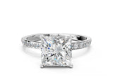 White gold Princess Diamond Pavé Band with Six-Prong Setting_27