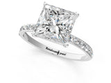White gold Princess Diamond Pavé Band with Six-Prong Setting_28