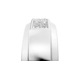 White gold Princess Diamond Pavé Panel Mens Band_5