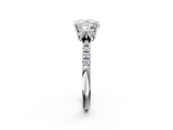 White gold Princess Diamond Three-Stone Pave Band with Four-Prong Setting_57