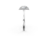 White gold Princess Halo Diamond Engagement Ring with Solitaire Band and Four-Prong Setting_20