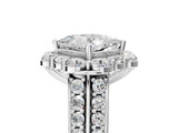 White gold Princess Halo Diamond Engagement Ring with Split Shank and Prong Setting_70