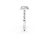 White gold Princess Halo Diamond Pavé Solitaire Ring_47