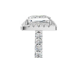 White gold Princess Halo Diamond Pavé Solitaire Ring_50
