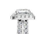 White gold Princess Halo Diamond Split Shank Engagement Ring with Prong Setting_80