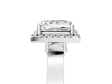 White gold Princess Halo Pave Split Shank Prong Setting Ring_32