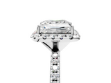 White gold Princess Halo Round Diamond Pavé Band Four-Prong Ring_8