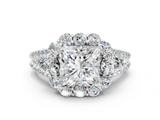 White gold Princess Halo Split Shank Diamond Engagement Ring with Prong Setting_20
