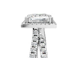 White gold Princess Halo Split Shank Diamond Ring with Pavé Setting_31