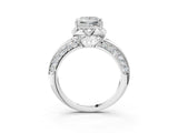 White gold Princess Halo Split Shank Pave Diamond Ring with Petal Prong Setting_23