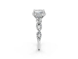 White gold Princess Halo Twist Band Solitaire Ring with Six-Prong Setting_34