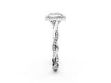White gold Princess Halo Twist Band Solitaire Ring_22