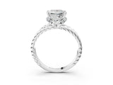 White gold Princess Halo Twisted Band Four-Prong Ring_36