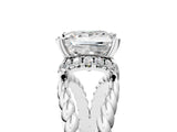 White gold Princess Halo Twisted Band Four-Prong Ring_37