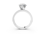 White gold Princess Milgrain Pave Diamond Engagement Ring with Four-Prong Setting_172