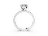 White gold Princess Milgrain Pave Diamond Engagement Ring with Four-Prong Setting_184