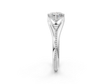 White gold Princess Solitaire Beaded Band Six-Prong Setting_2
