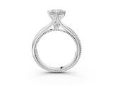 White gold Princess Solitaire Beaded Band Six-Prong Setting_7