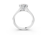 White gold Princess Solitaire Bezel-Set Diamond Ring with Channel-Set Band_58