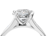White gold Princess Solitaire Bezel-Set Diamond Ring with Channel-Set Band_59
