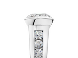 White gold Princess Solitaire Bezel-Set Diamond Ring with Channel-Set Band_60