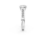 White gold Princess Solitaire Channel-Set Diamond Engagement Ring with Four-Prong Setting_34