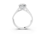 White gold Princess Solitaire Channel-Set Diamond Engagement Ring with Four-Prong Setting_35