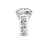 White gold Princess Solitaire Channel-Set Diamond Engagement Ring with Four-Prong Setting_37