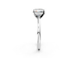 White gold Princess Solitaire Diamond Engagement Ring with Four-Prong Setting on a Classic Band_25