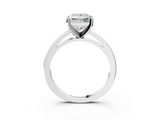 White gold Princess Solitaire Diamond Engagement Ring with Four-Prong Setting on a Classic Band_26