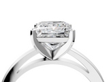 White gold Princess Solitaire Diamond Engagement Ring with Four-Prong Setting on a Classic Band_27